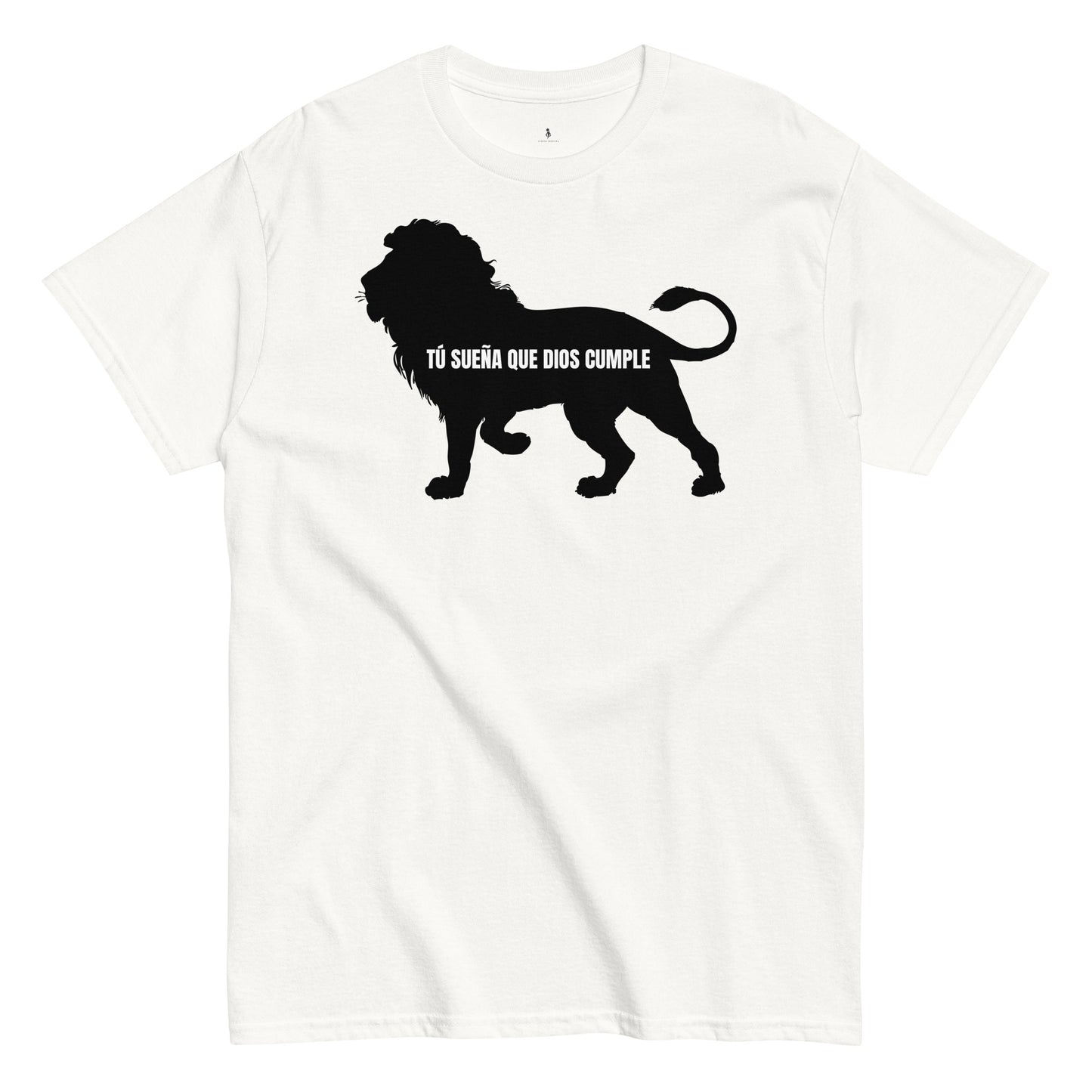 Faith Lion Tee – Tú Sueña Que Dios Cumple white front view