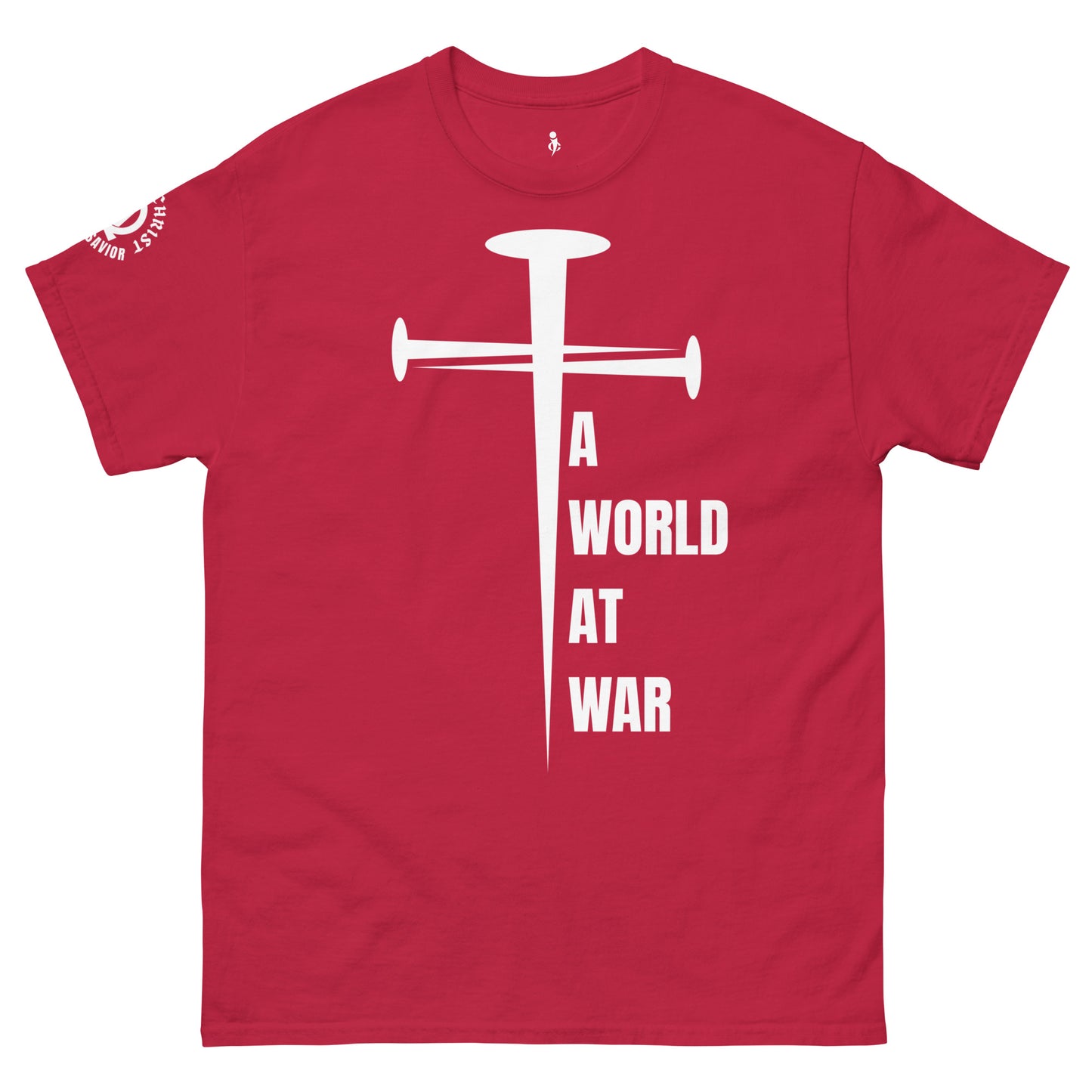 A World at War Tee dark pink front view
