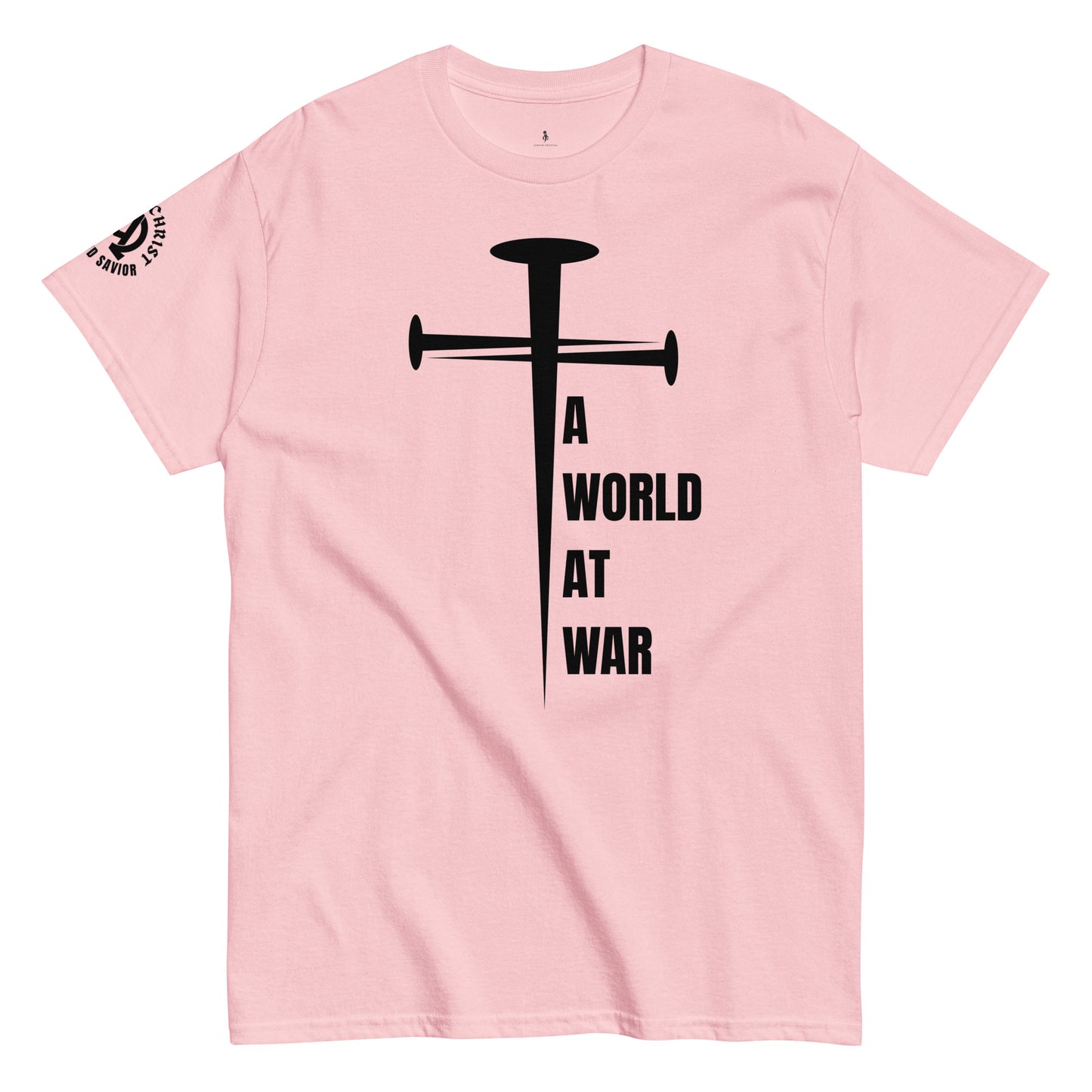A World at War Tee light pink front view 