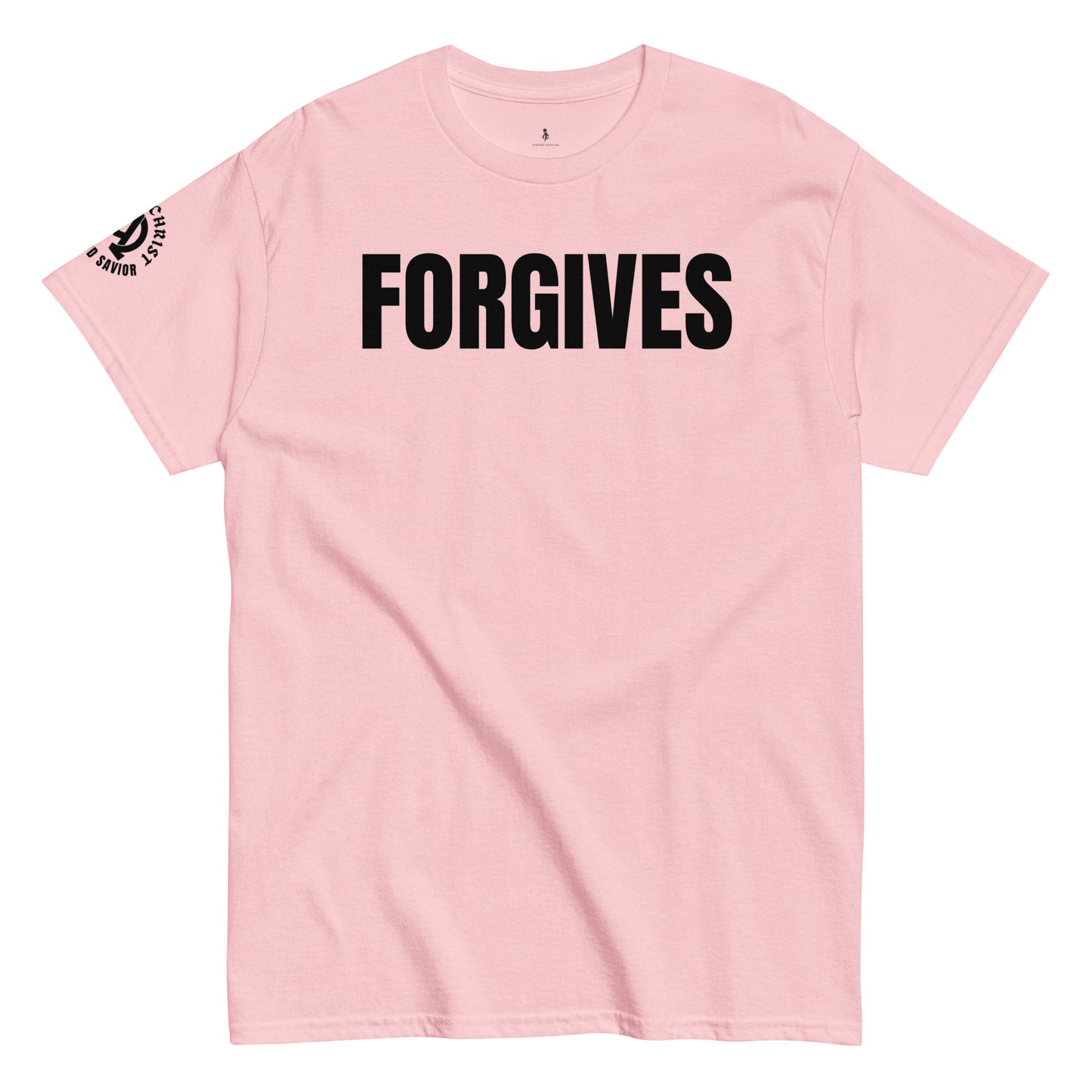 FORGIVES TEE front view light pink 