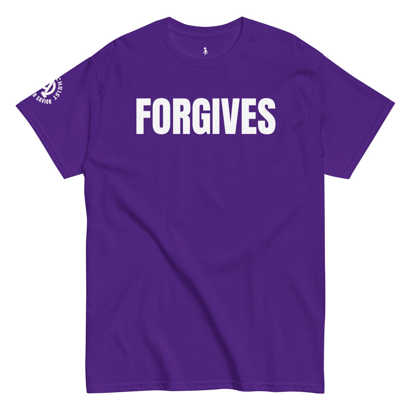 FORGIVES TEE purple front view