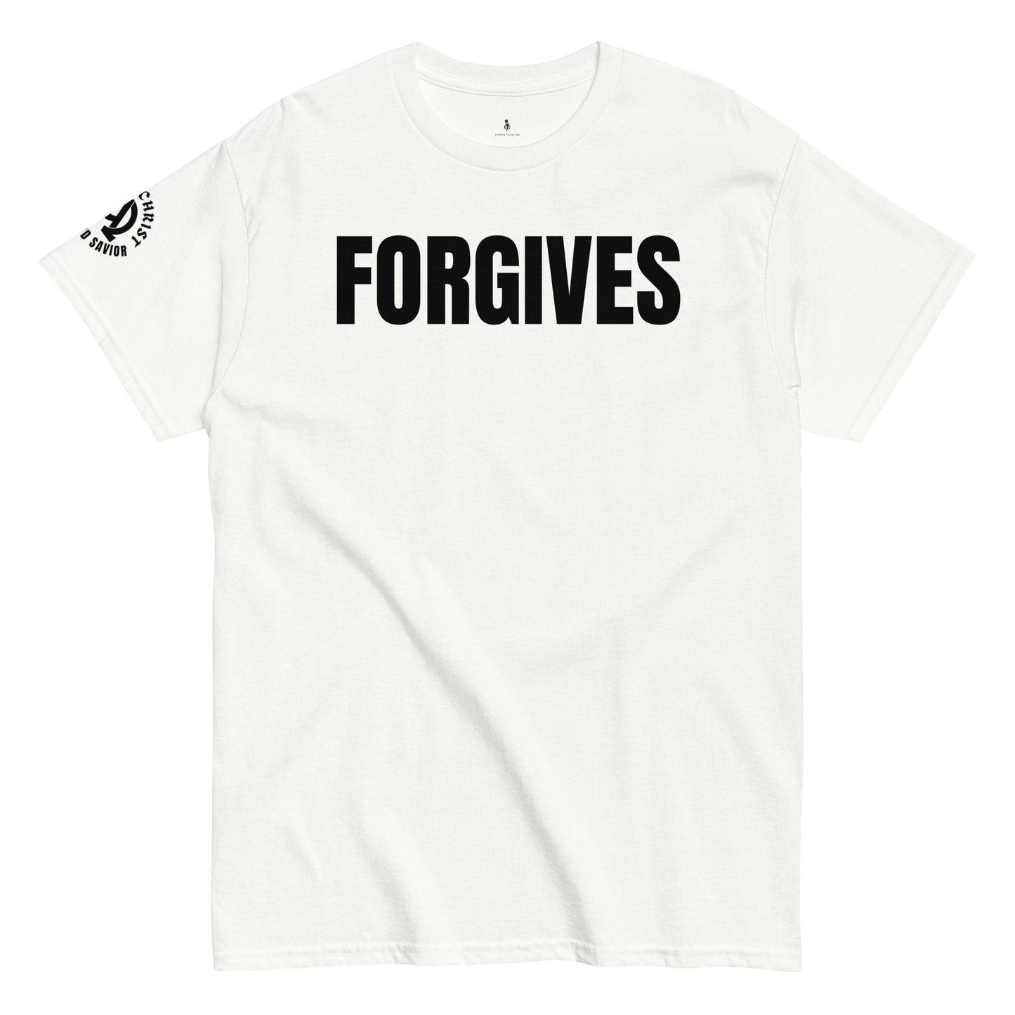 FORGIVES TEE whote front view