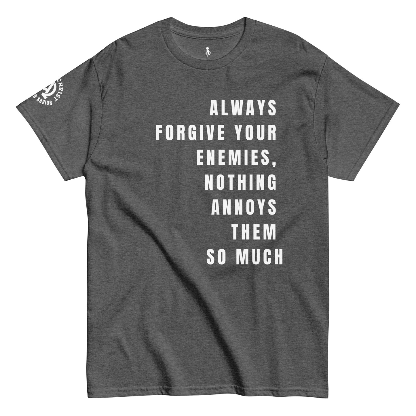 Forgiveness Tee darkgrey front view 