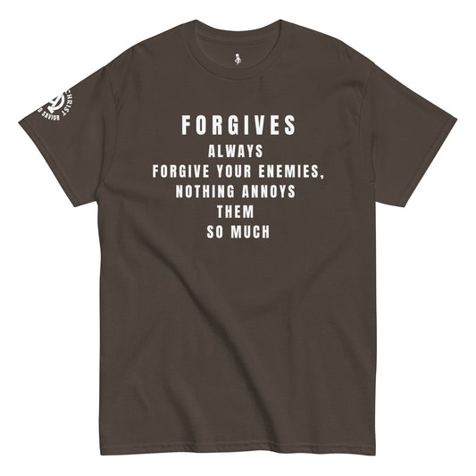 Forgives – Strength in Grace Tee dark chocolate color 