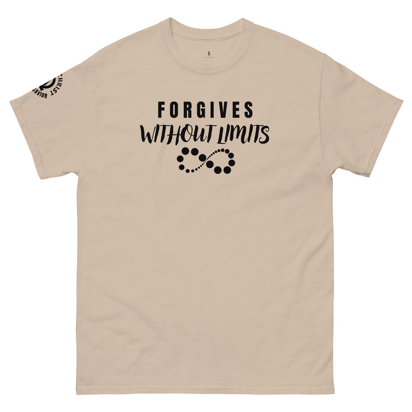 Forgives – Strength in Grace Tee sand front view 