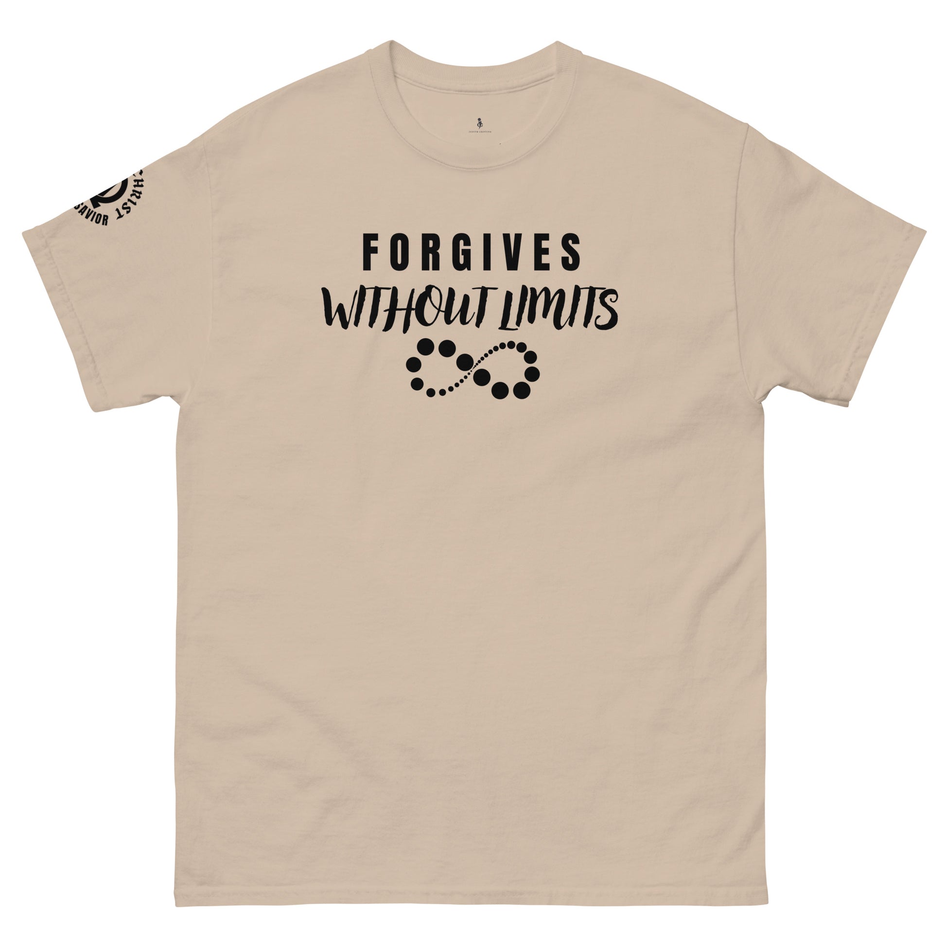 Forgives – Strength in Grace Tee sand front view 