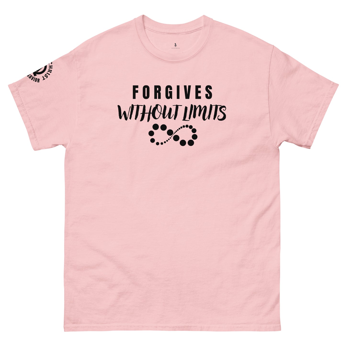 Forgives – Strength in Grace Tee light pink front view 