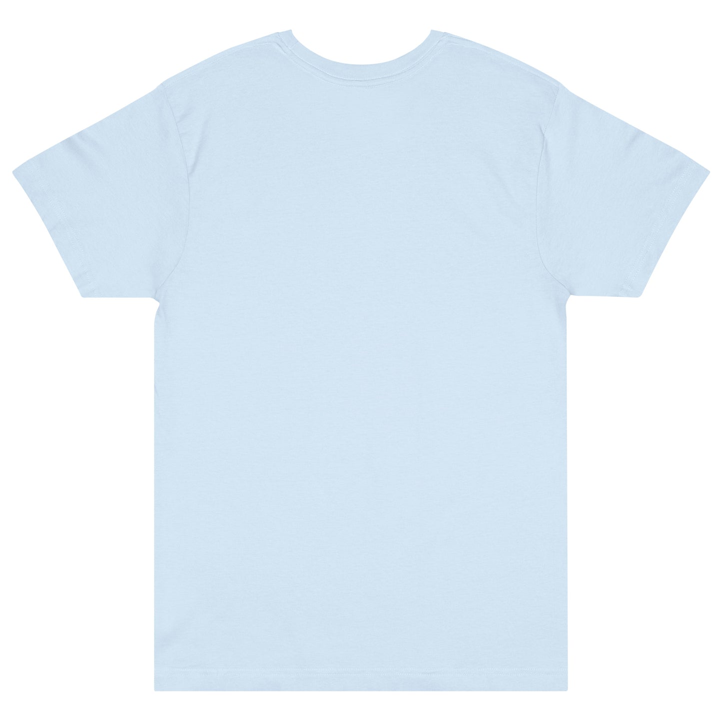 I do business with His Son Tee blue back view 