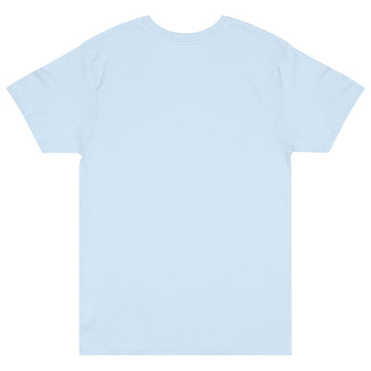 I do business with His Son Tee blue back view 