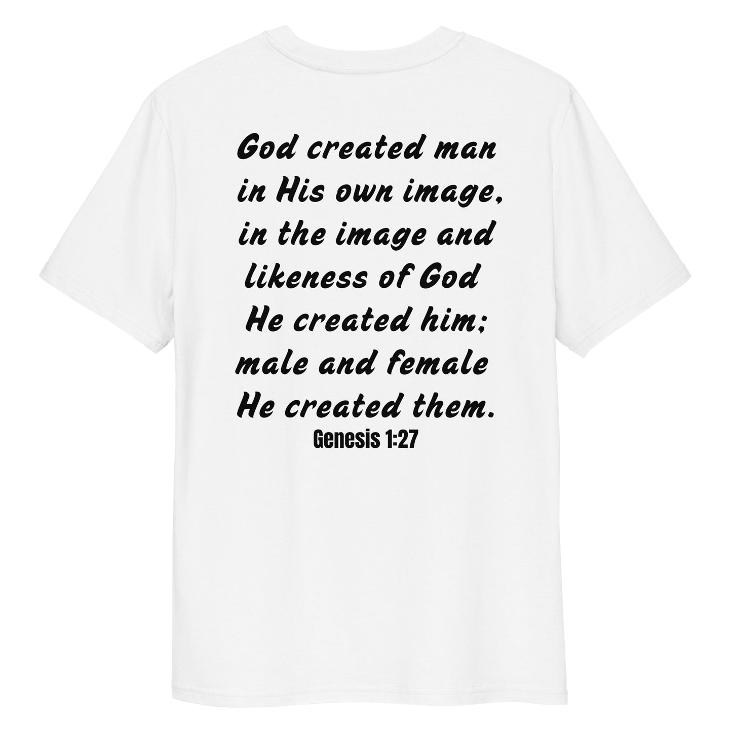 Imago Dei Tee back view white