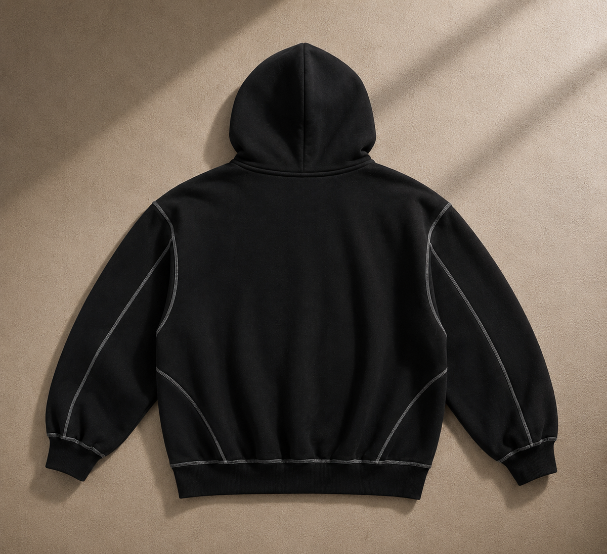PRAY Contrast Stitch Zip Hoodie