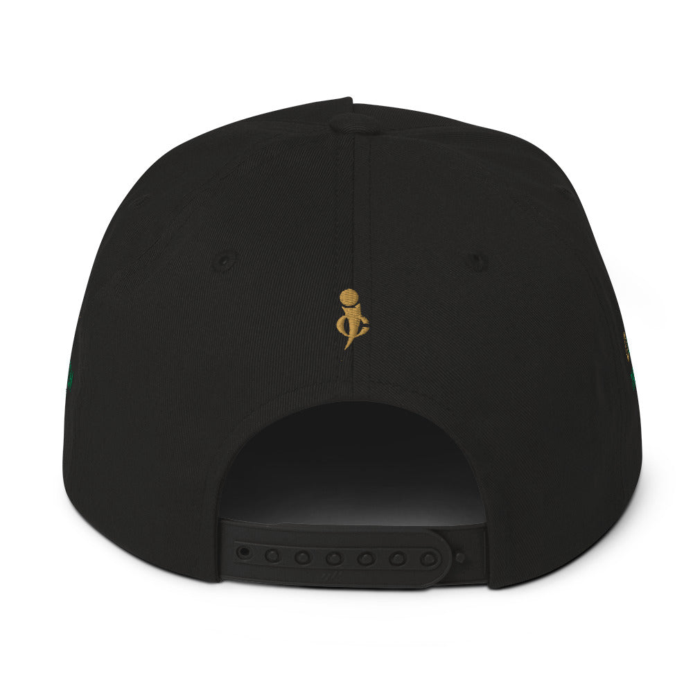 PRAY GOLDEN HAT back view black 