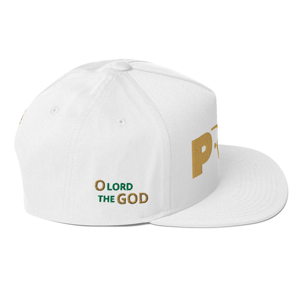 PRAY GOLDEN HAT right side view white 