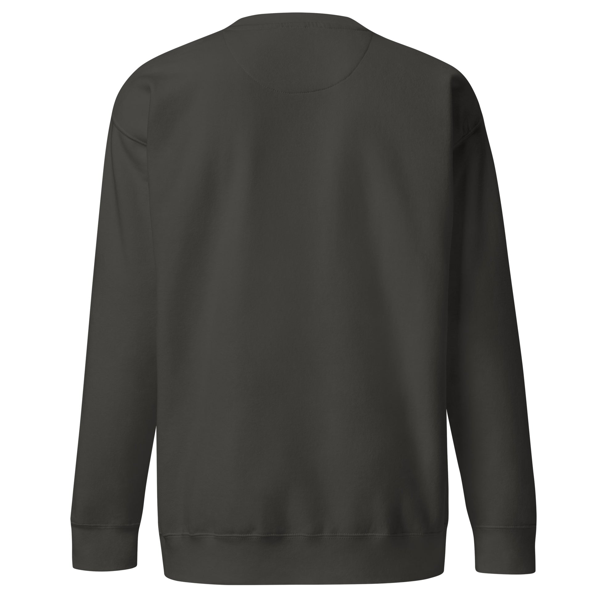 Private ≠ Public statement crewneck grey bold privacy sweatshirt back view