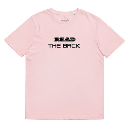 Read the Back/A Message for You. TEE FRONT VIEW COTTON PINK 