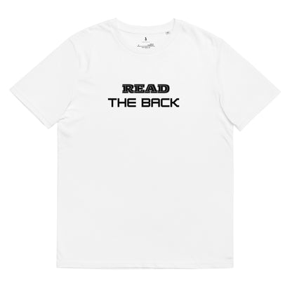 Read the Back/A Message for You. TEE FRONT VIEW WHITE