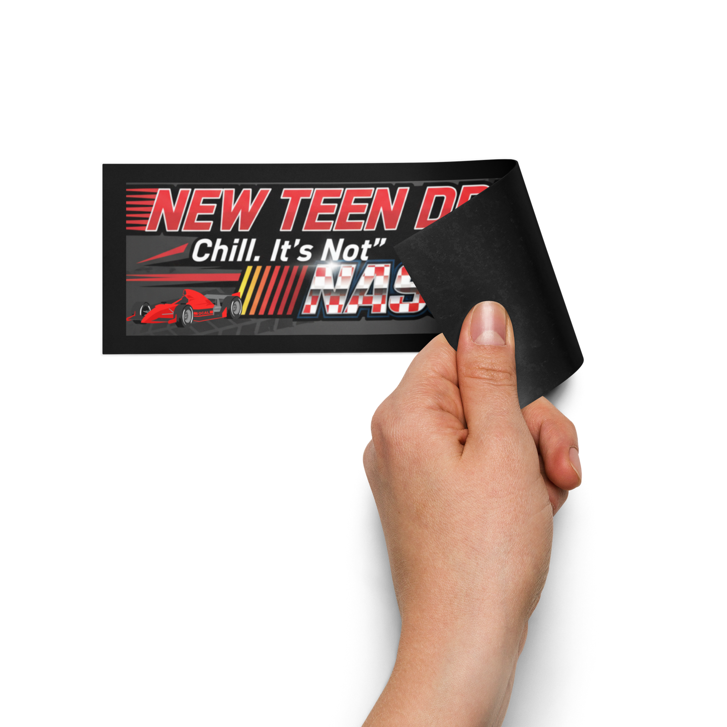 New Teen Driver Car Magnet – Funny “Chill, It’s Not NASCAR, Karen” Sign for New Drivers