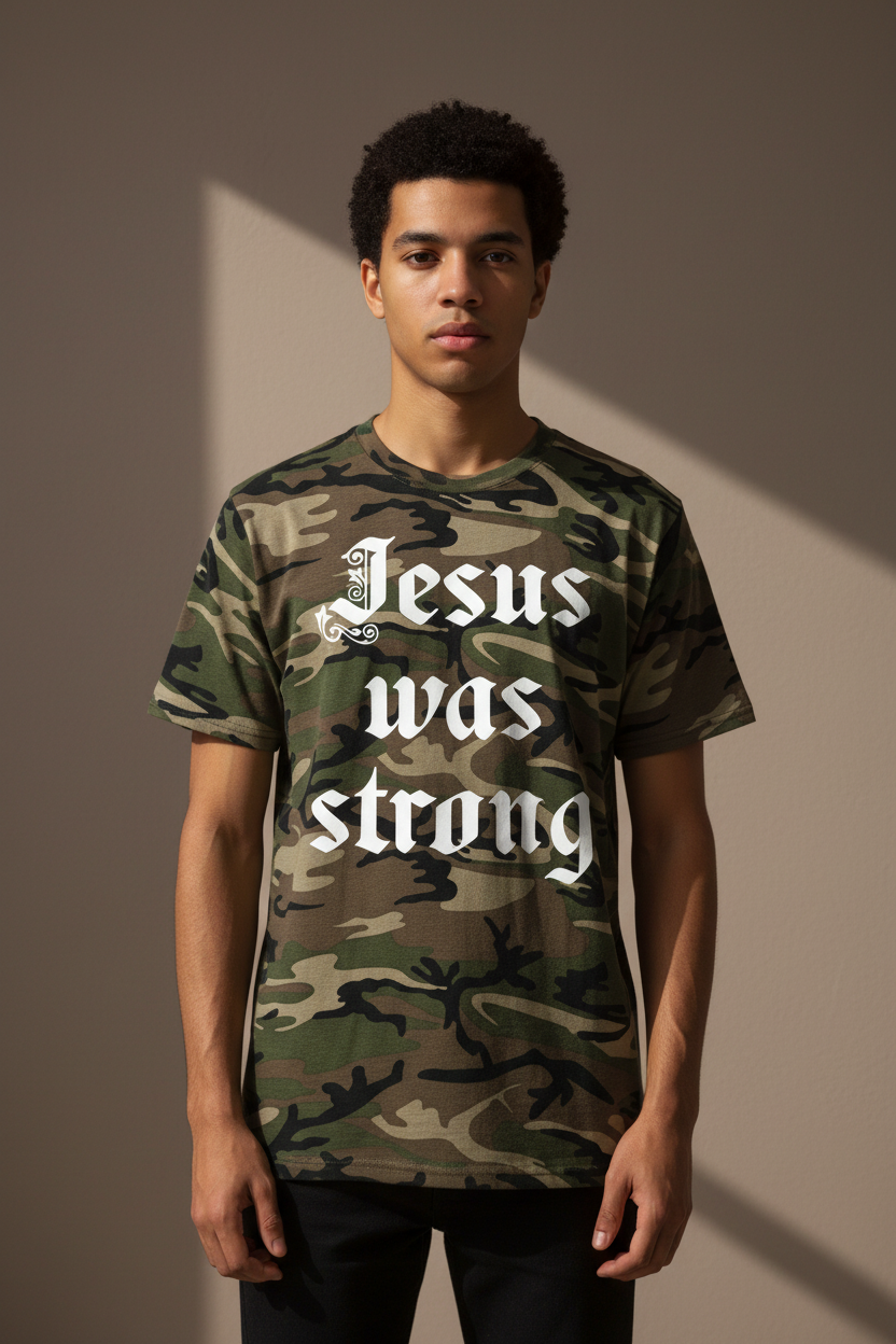 Jesus Was Strong Tee model image